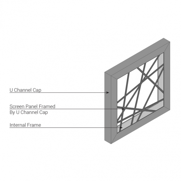 Display/screen Cladding Options HC Designer Screens – Aluminium Single Cladding